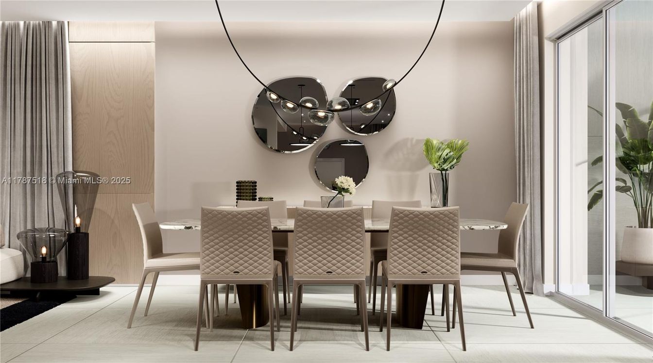 Dining room, Interior, Pendant Lights