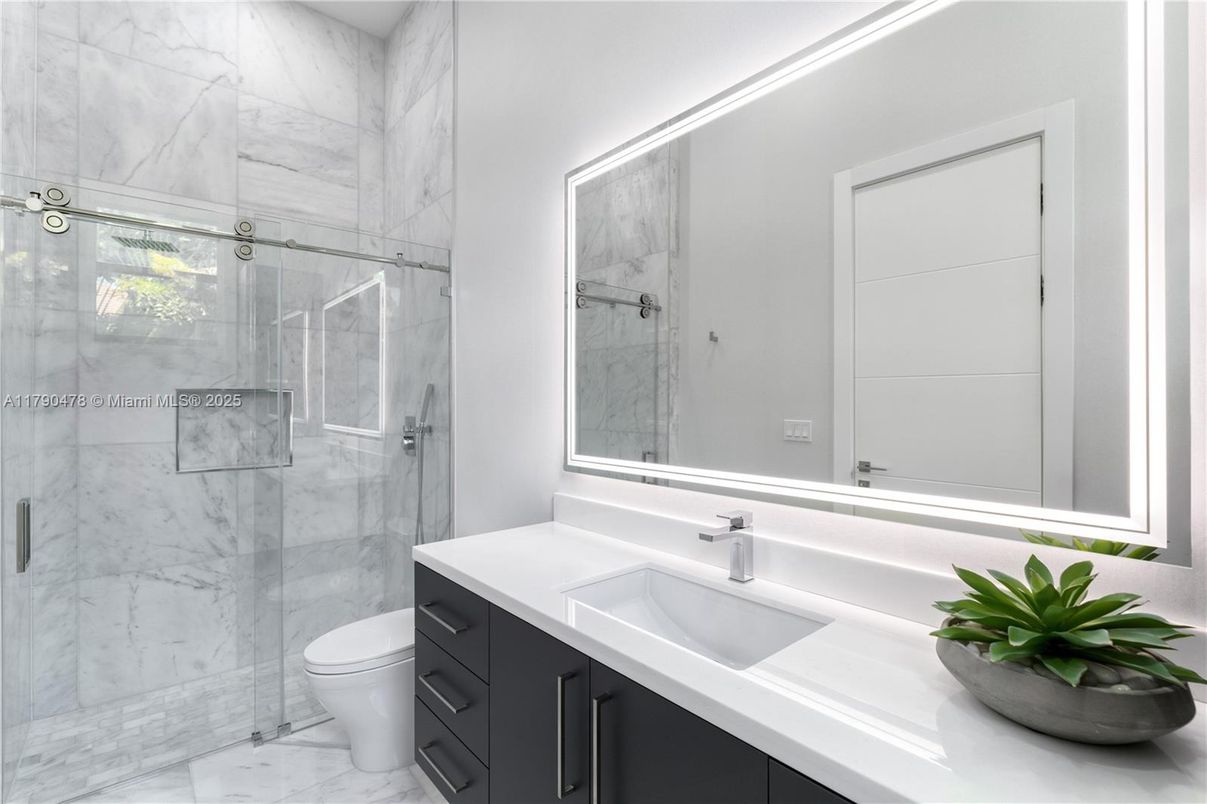 Bathroom, Glass Shower, Interior, Marble, Marble Walls