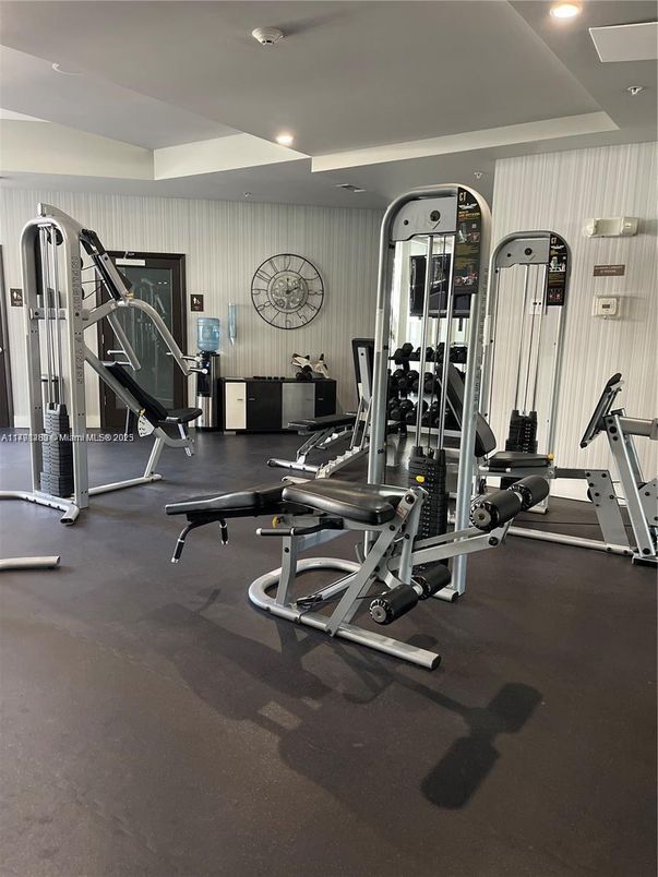 Fitness Equipment, Gym, Interior, Recessed Lighting