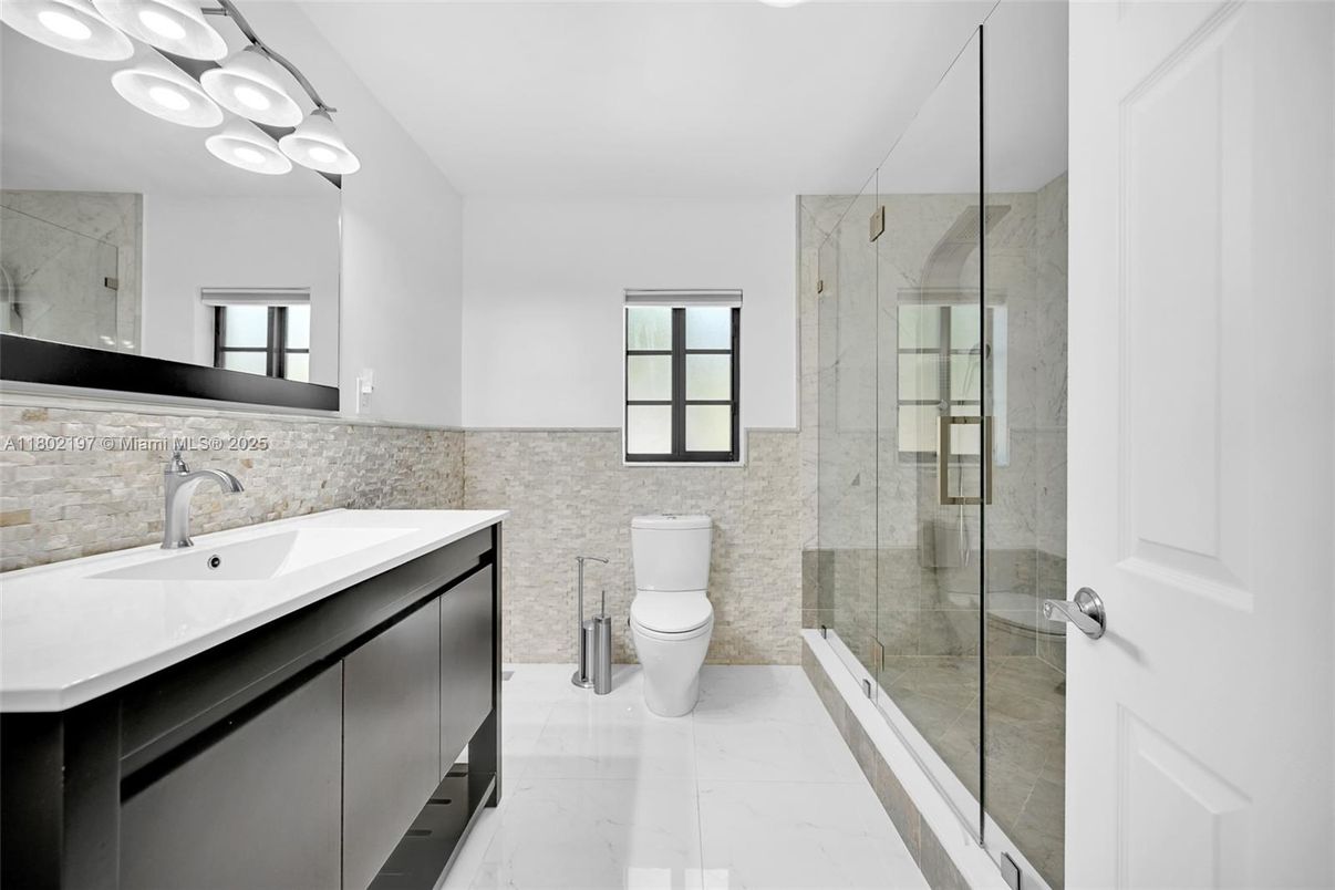 Bathroom, Glass Shower, Interior, Marble