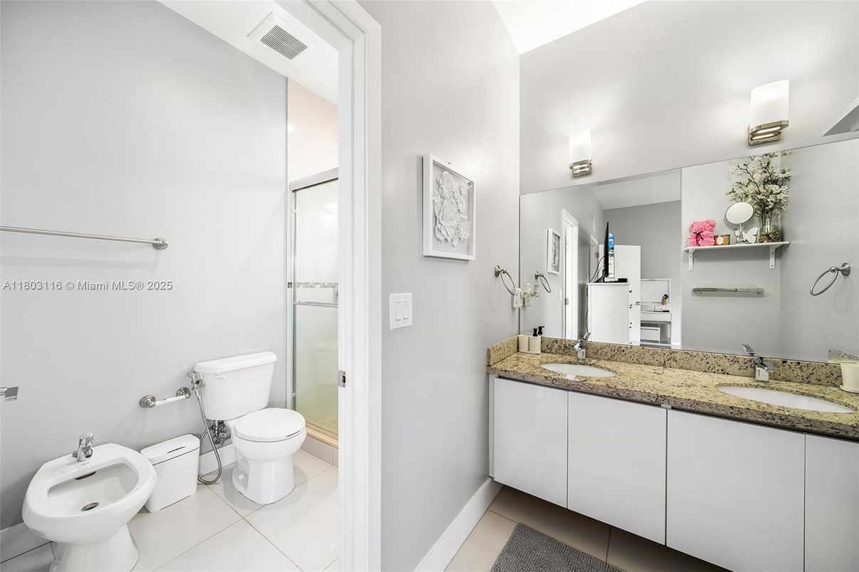 Bathroom, Dual Sink Vanities, Glass Shower, Interior