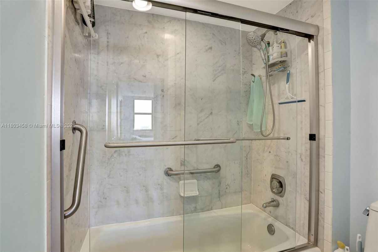 Bathroom, Glass Shower, Interior, Marble Walls
