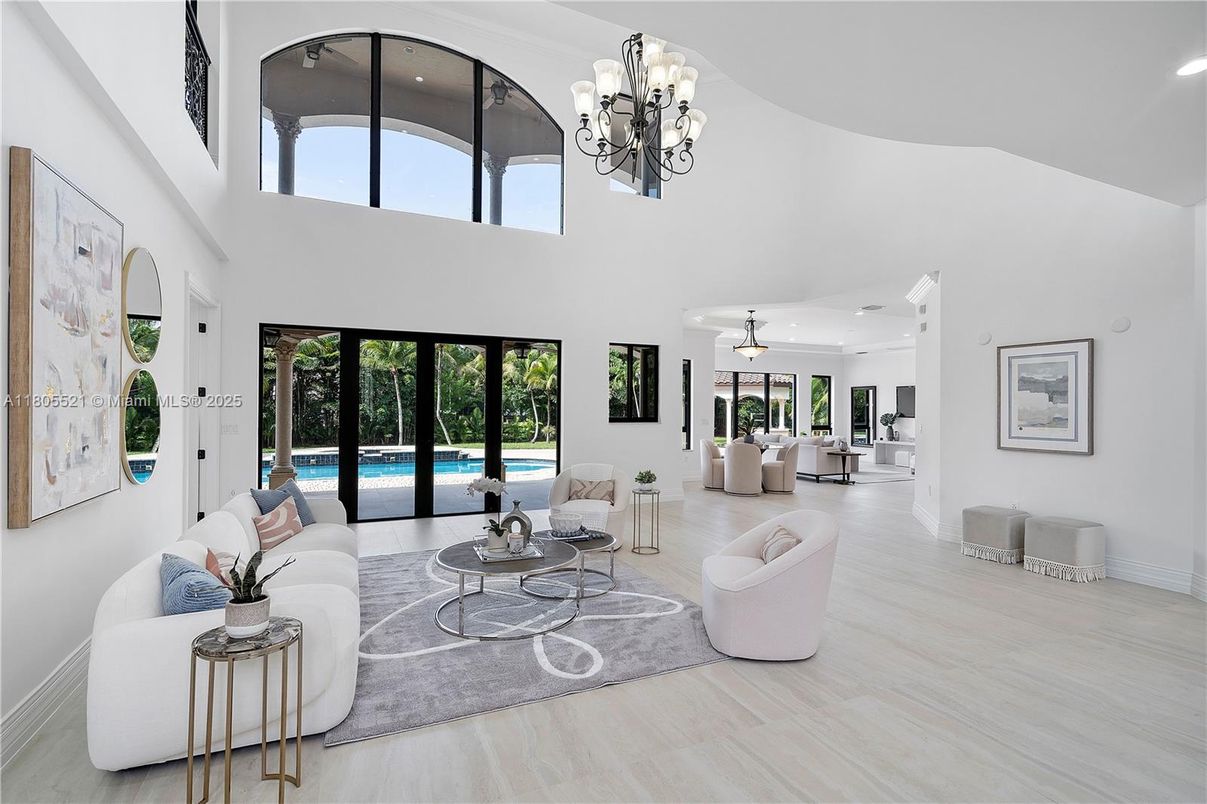 Chandelier, Interior, Living room, Recessed Lighting, Wood Texture Flooring