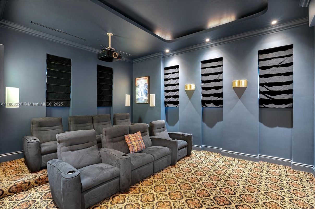 Home Theatre Room, Interior, Projection Screen, Recessed Lighting, Theatre Room