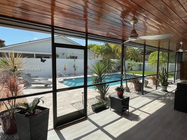 Interior, Pool, Sun Room, Water, Wooden Ceilings, Wood Texture Flooring