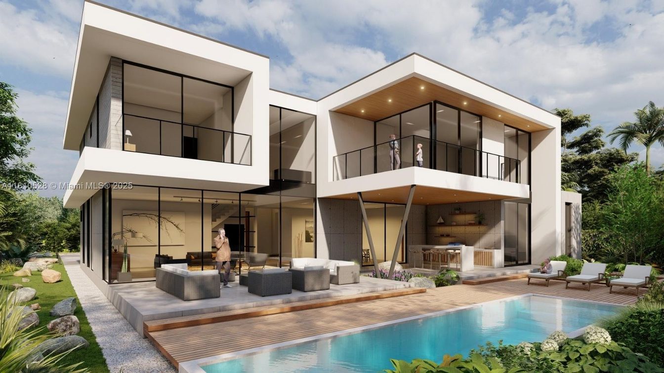 Exterior, Facade, Pool, Modern