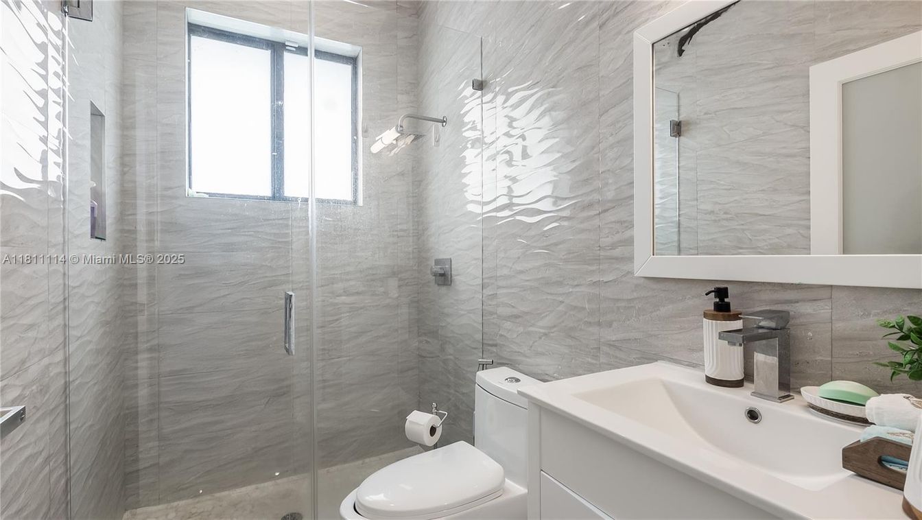 Bathroom, Glass Shower, Interior, Marble Walls