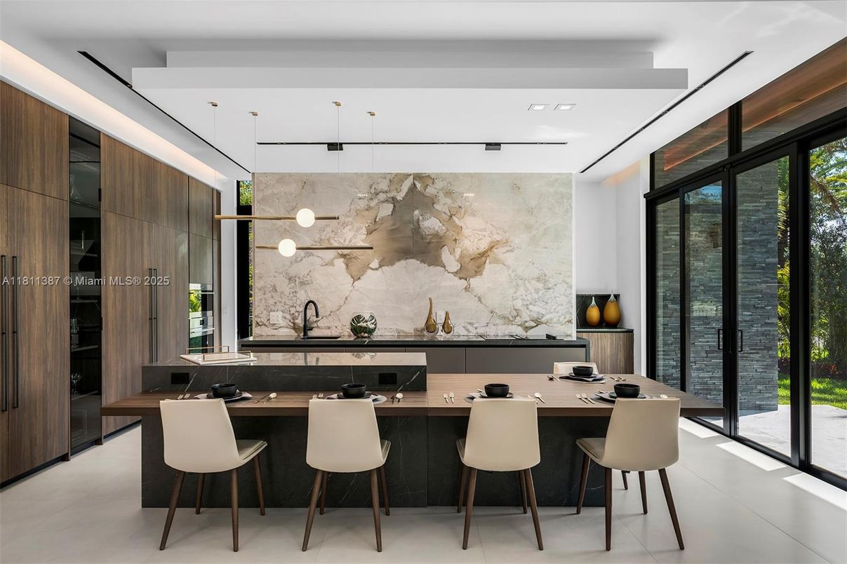 Interior, Marble Walls, Pendant Lights, Recessed Lighting