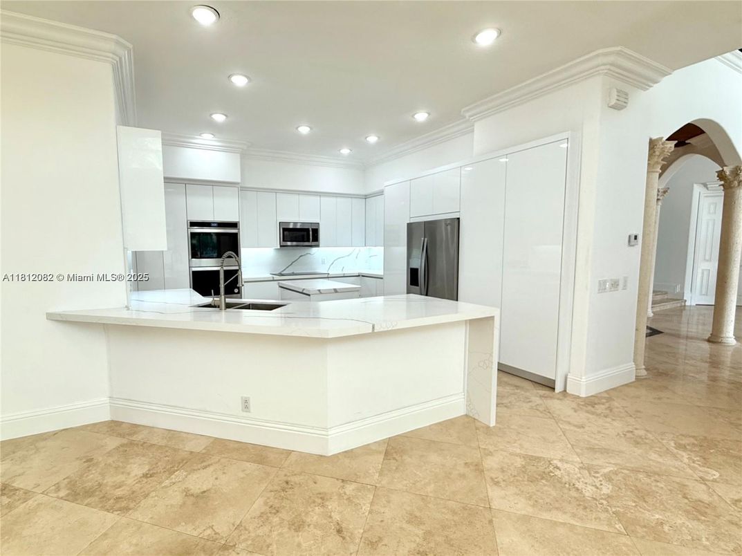 Interior, Kitchen, Recessed Lighting, Stainless Steel Appliances