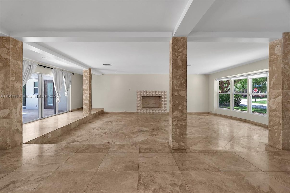 Empty room, Fireplace, Interior
