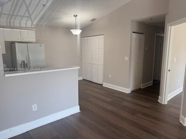 Interior, Kitchen, Pendant Lights, Wood Texture Flooring