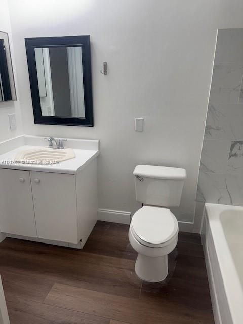 Bathroom, Interior, Marble Walls, Wood Texture Flooring