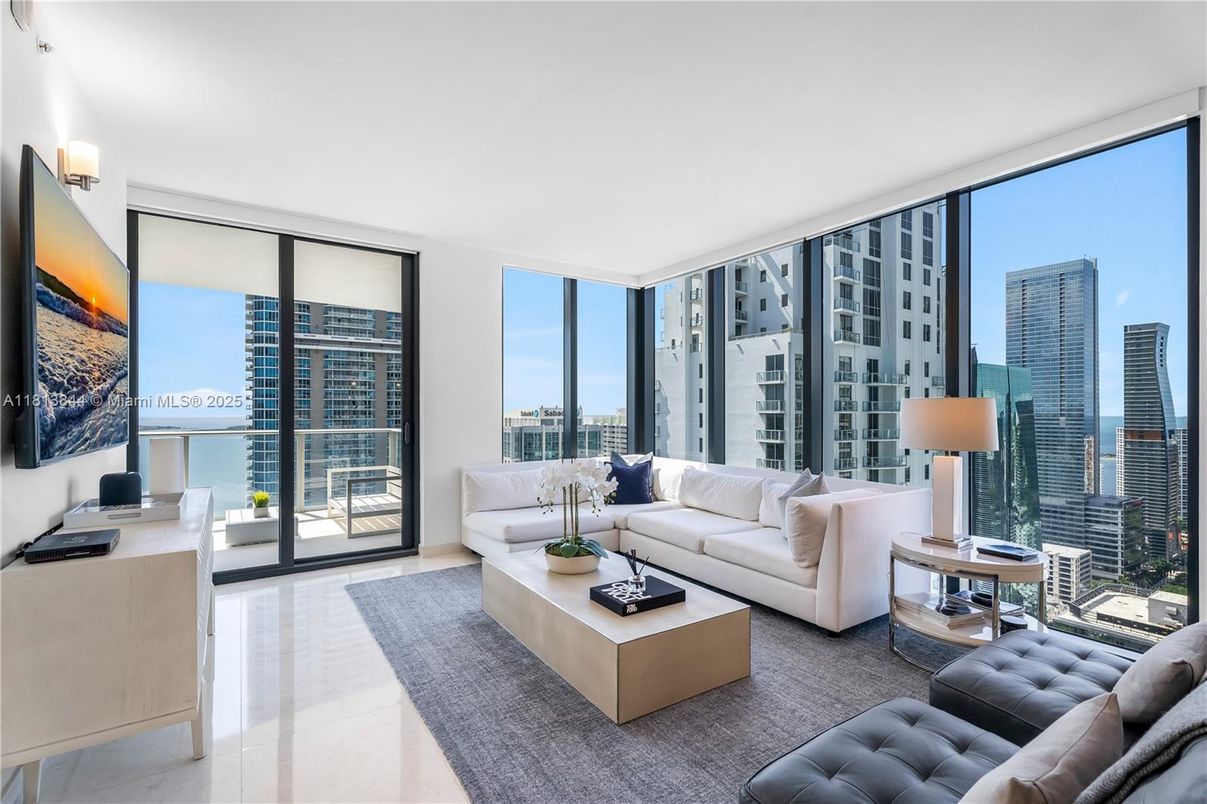 Interior, Living room, Water, Skyline