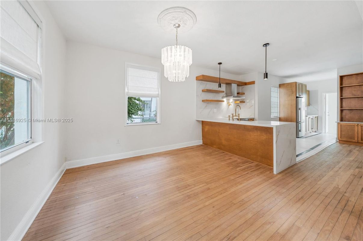 Chandelier, Interior, Kitchen, Pendant Lights, Wood Texture Flooring