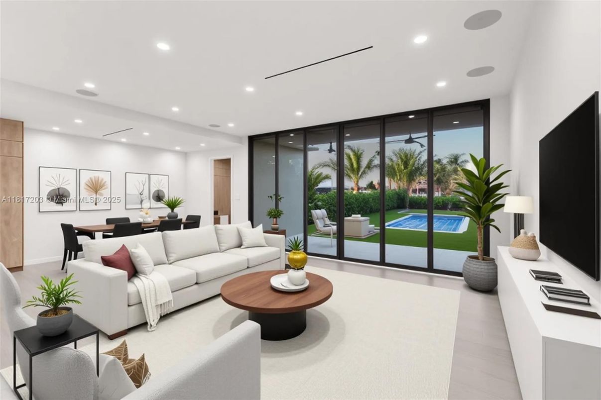 Dining room, Interior, Living room, Recessed Lighting
