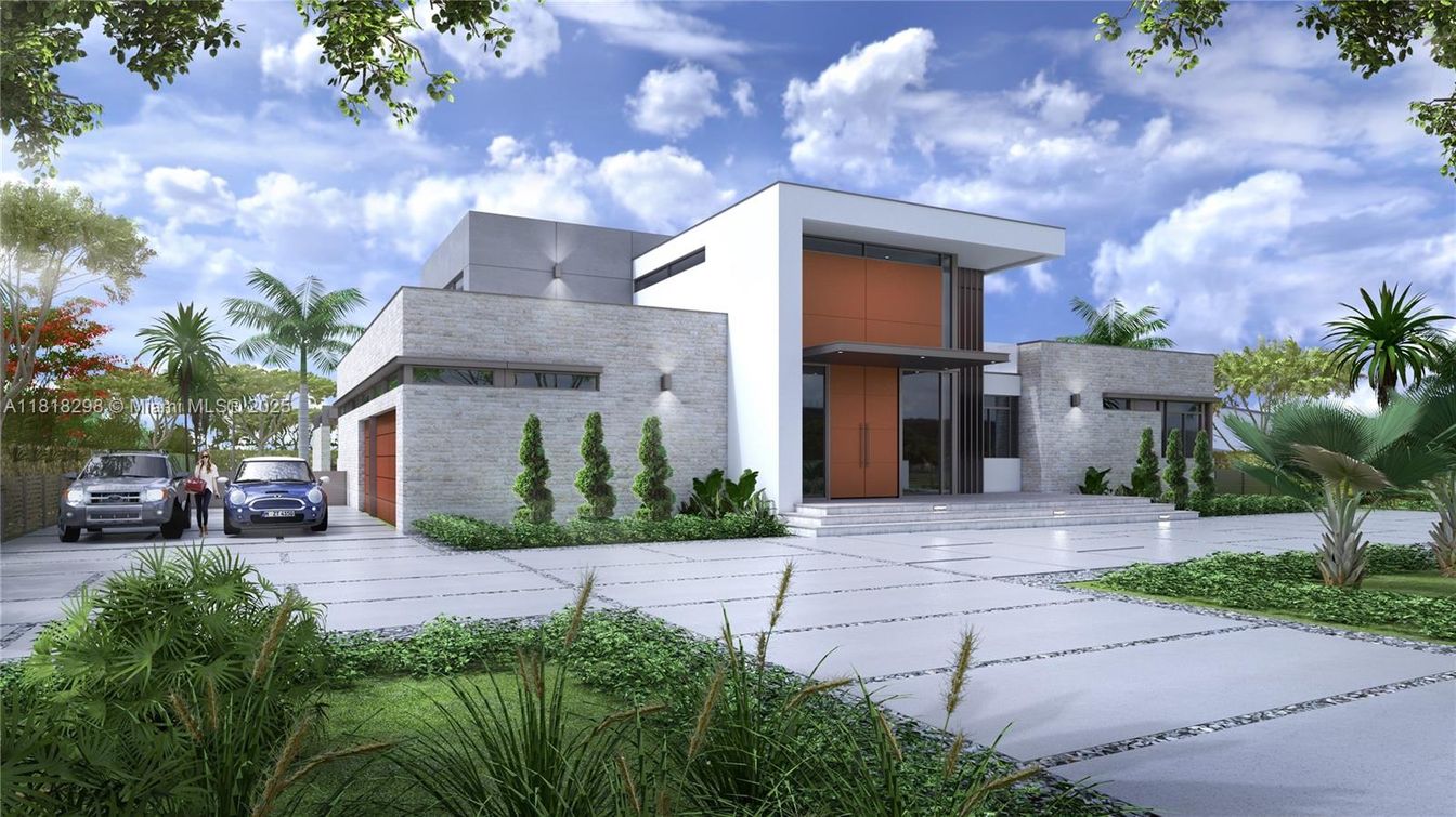 Attached, Backyard, Exterior, Facade, Modern