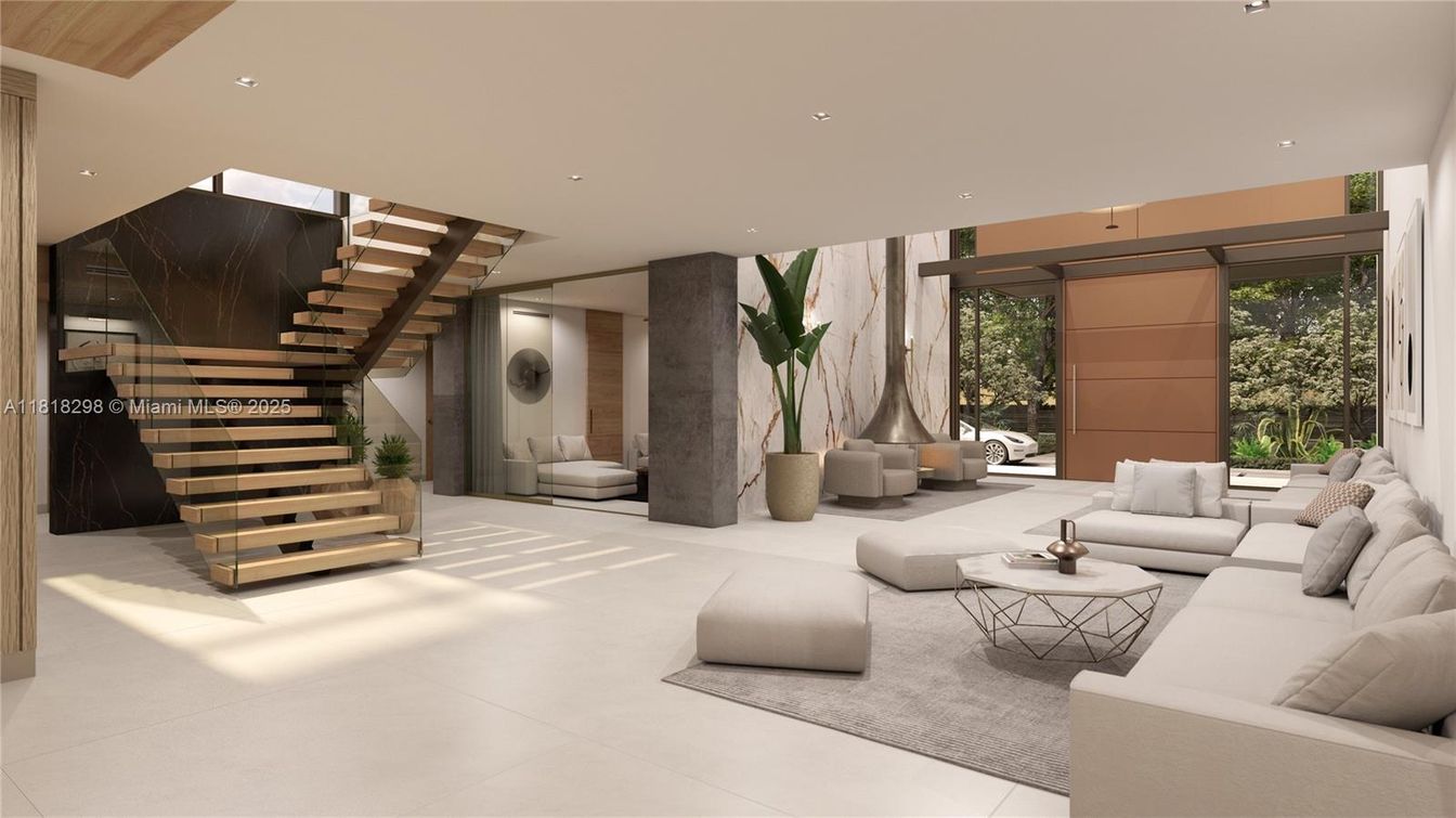 Interior, Living room, Recessed Lighting