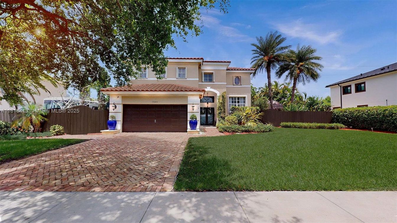 Attached, Backyard, Exterior, Facade, Mediterranean