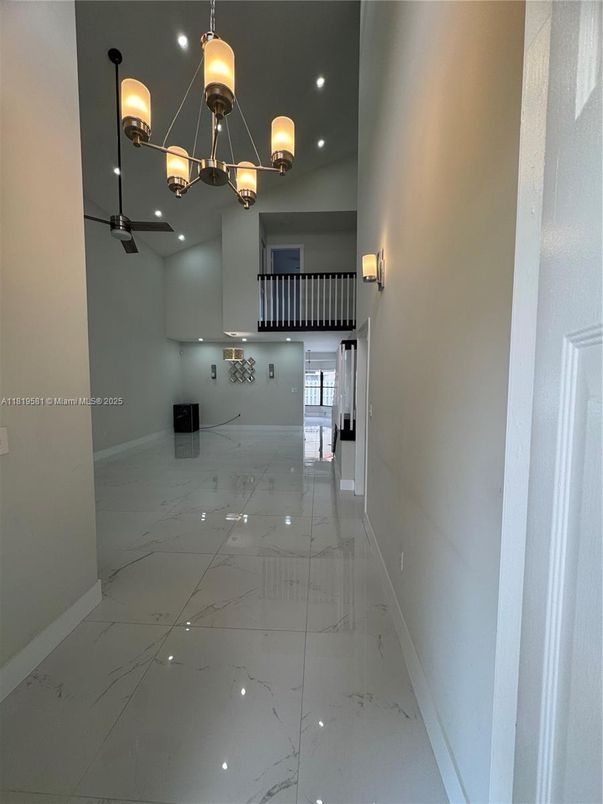 Chandelier, Interior, Marble, Recessed Lighting