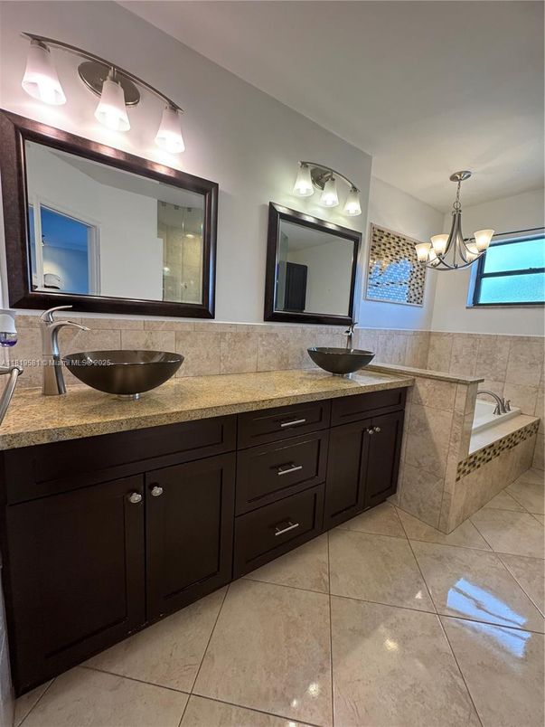 Bathroom, Dual Sink Vanities, Interior, Pendant Lights