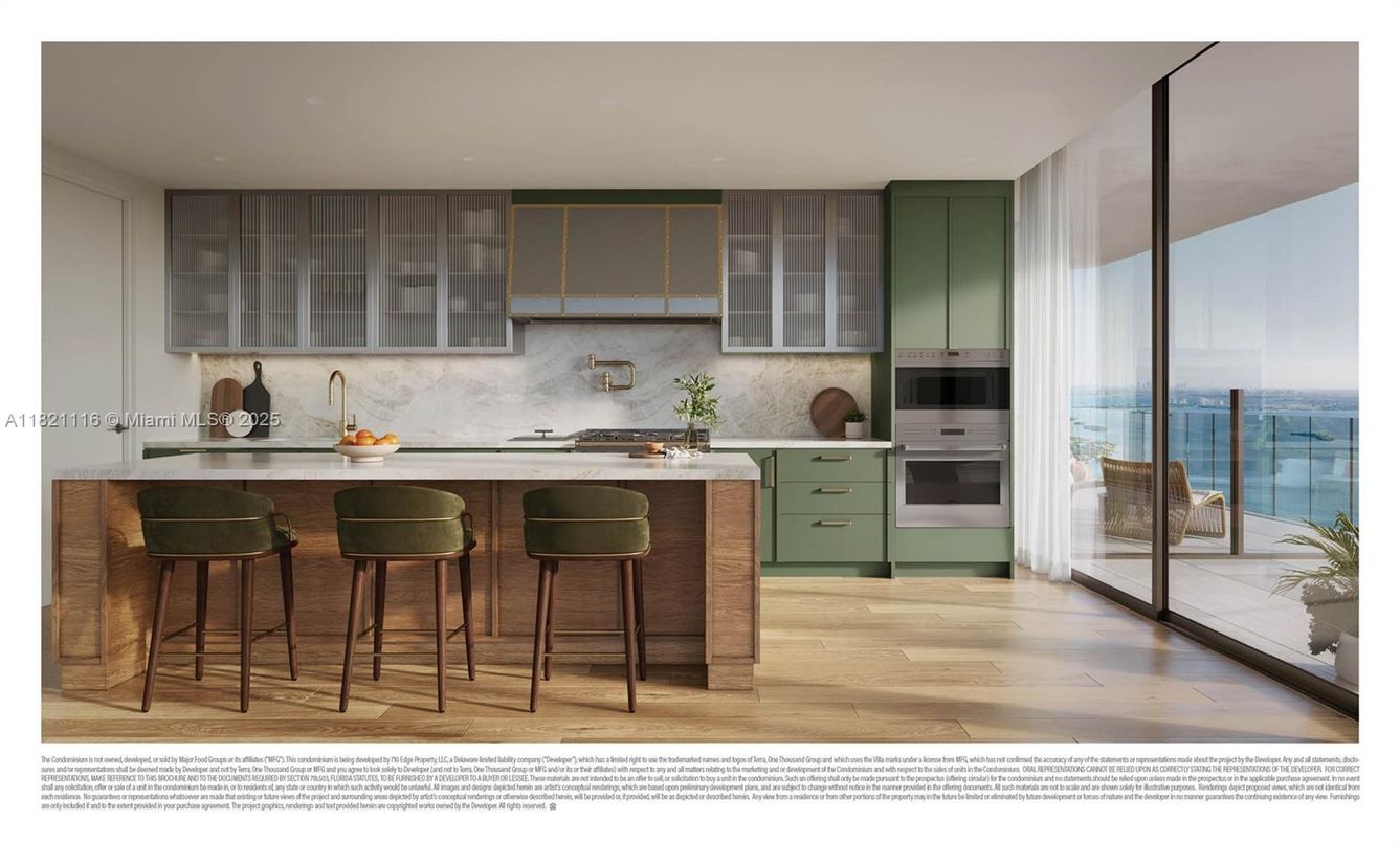 Interior, Kitchen, Stainless Steel Appliances, Water, Wood Texture Flooring