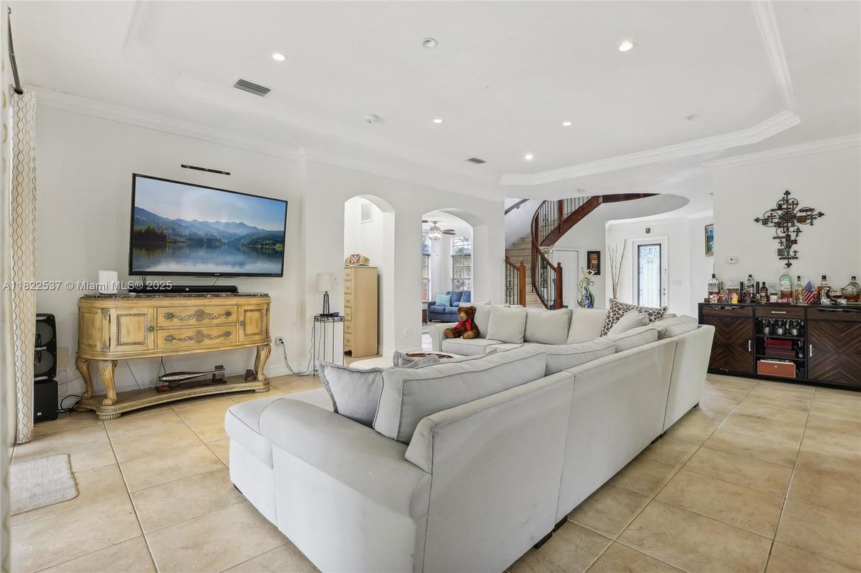 Interior, Living room, Recessed Lighting