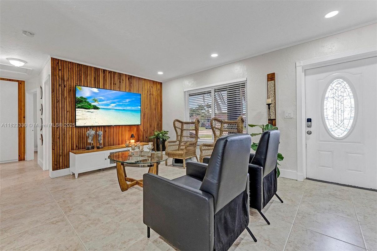 Interior, Living room, Recessed Lighting