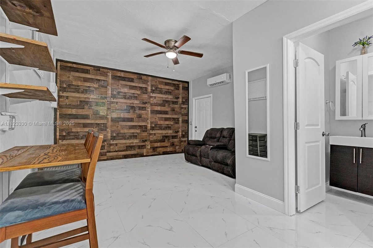 Dining room, Interior, Marble, Wooden Walls