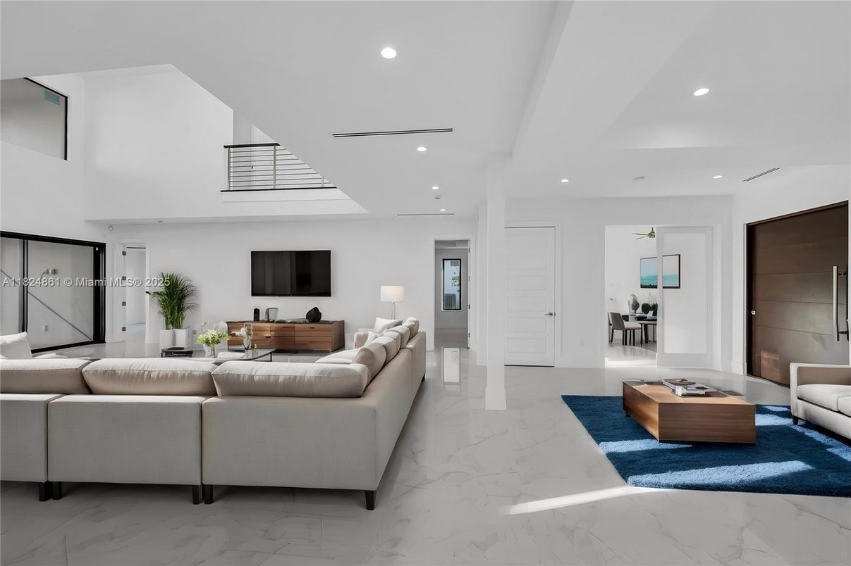 Interior, Living room, Marble, Recessed Lighting