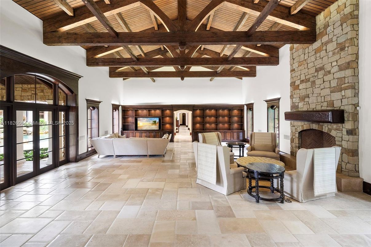 Fireplace, Interior, Living room, Stone Walls, Wooden Beams, Wooden Ceilings