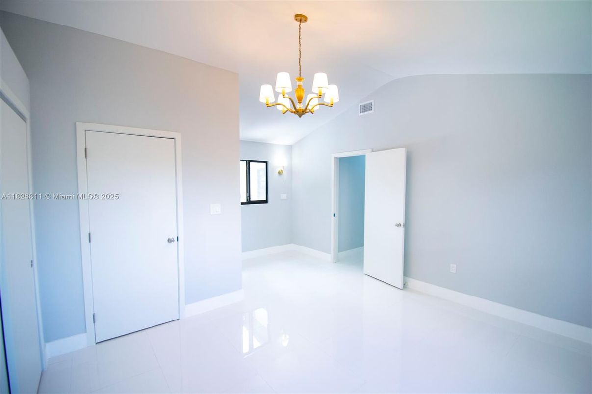 Chandelier, Empty room, Interior
