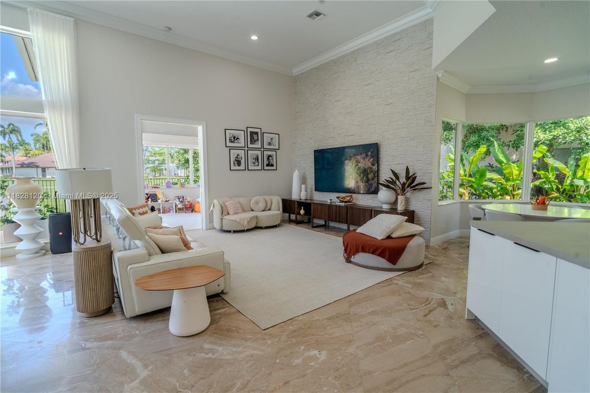Interior, Living room, Recessed Lighting