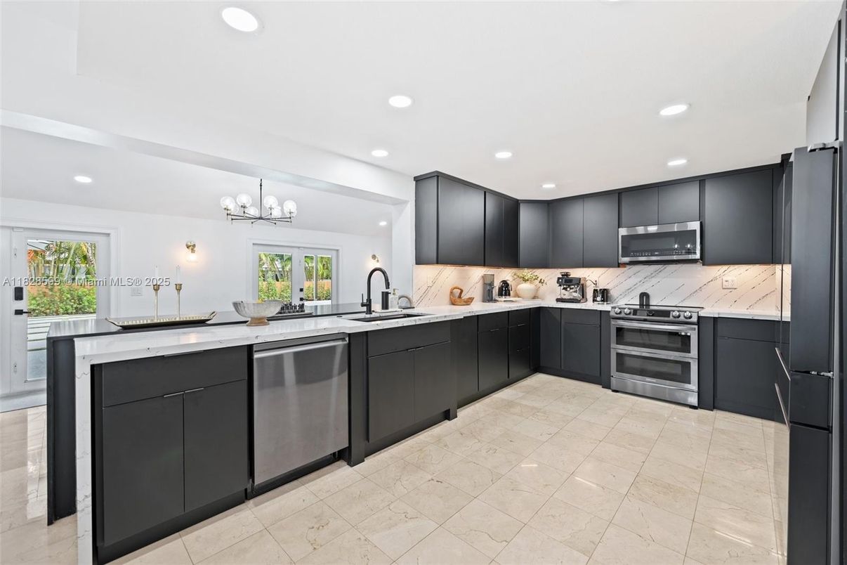 Interior, Kitchen, Recessed Lighting, Stainless Steel Appliances