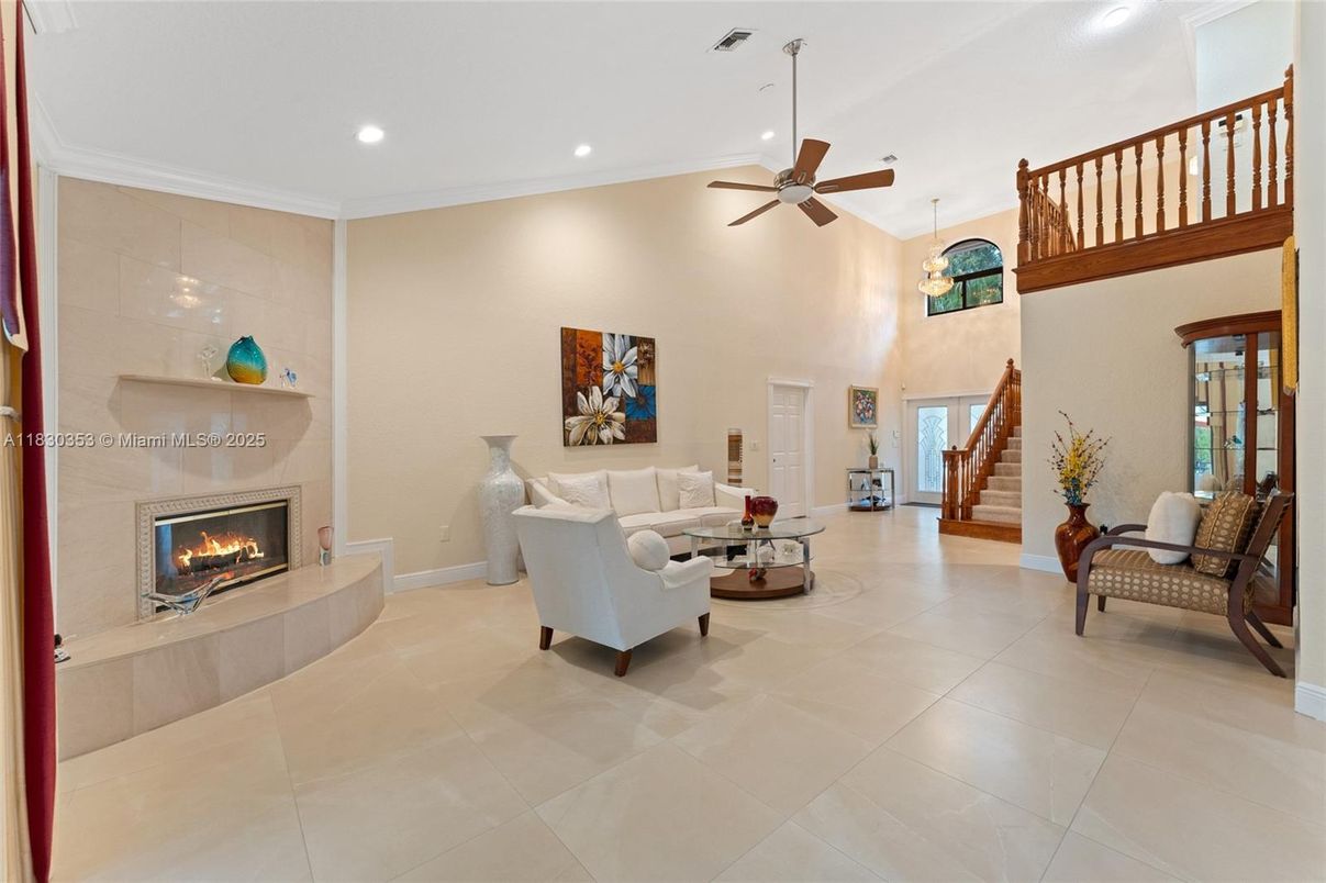Fireplace, Interior, Living room, Recessed Lighting