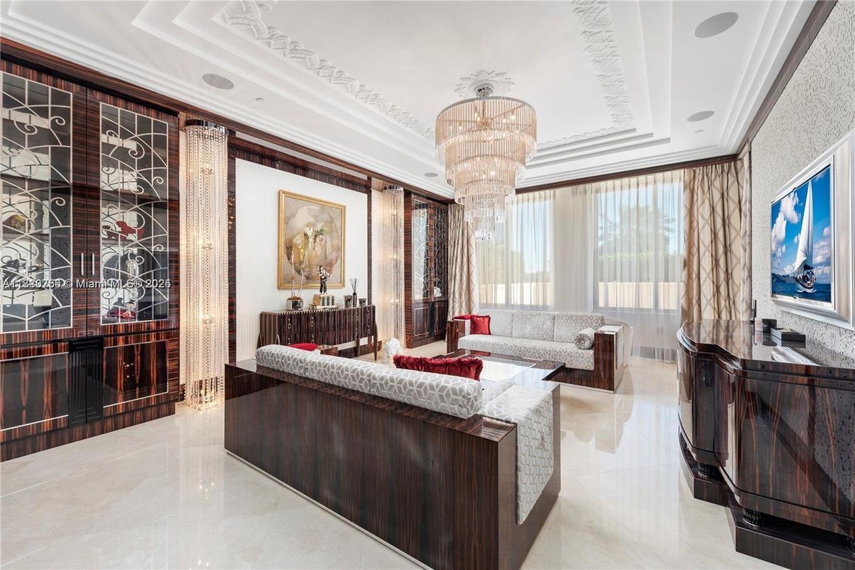 Chandelier, Interior, Living room, Recessed Lighting