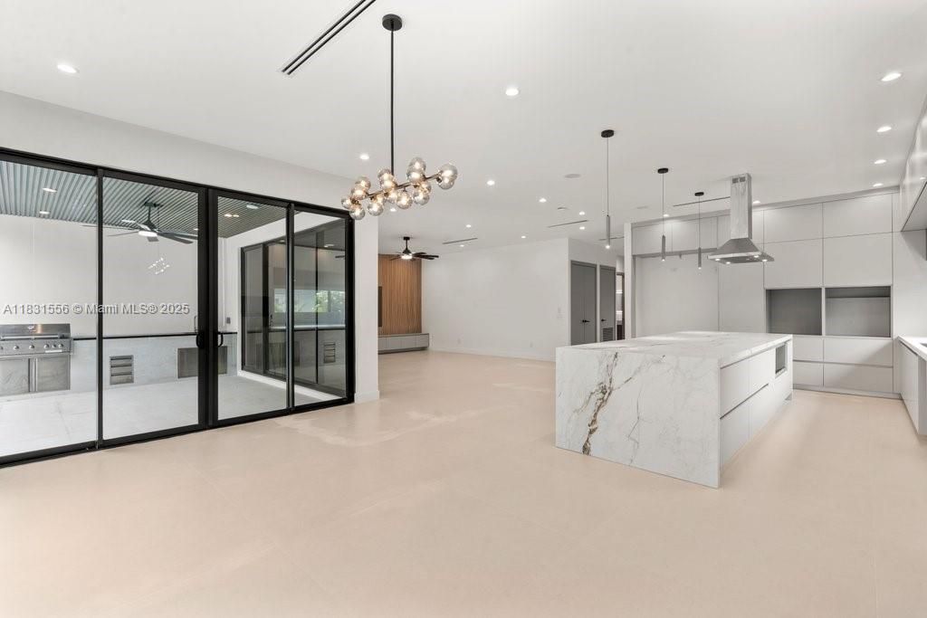 Interior, Kitchen, Pendant Lights, Recessed Lighting