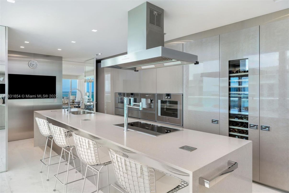Interior, Kitchen, Recessed Lighting, Stainless Steel Appliances, Water