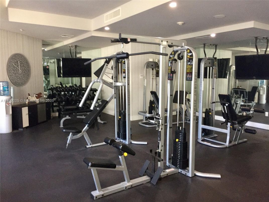 Fitness Equipment, Gym, Interior, Recessed Lighting