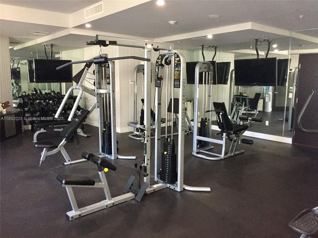 Fitness Equipment, Gym, Interior, Recessed Lighting
