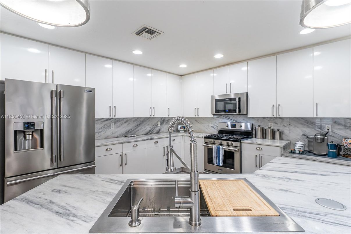 Interior, Kitchen, Recessed Lighting, Stainless Steel Appliances