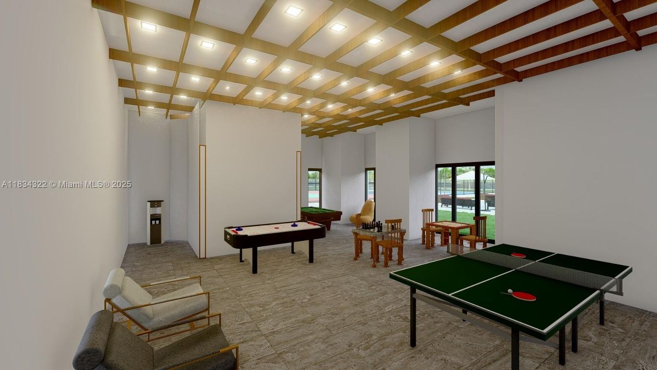 Game Room, Interior, Recessed Lighting