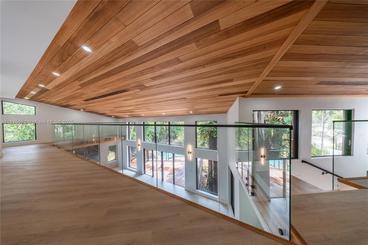Fireplace, Interior, Recessed Lighting, Wooden Ceilings, Wood Texture Flooring
