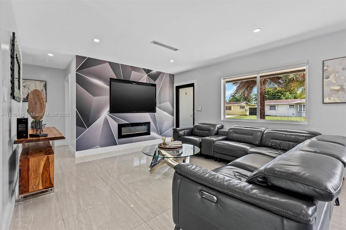 Interior, Living room, Recessed Lighting