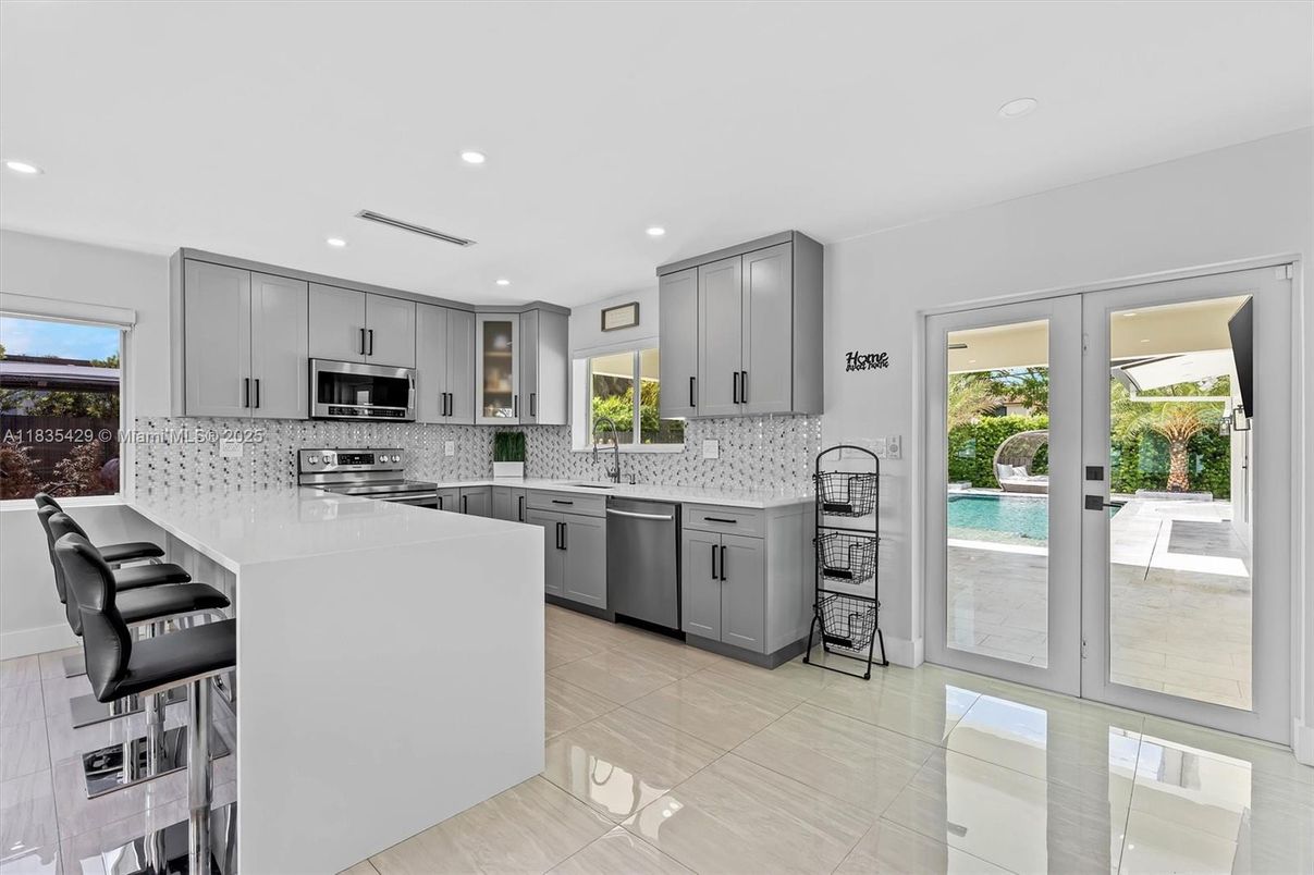 Interior, Kitchen, Recessed Lighting, Stainless Steel Appliances