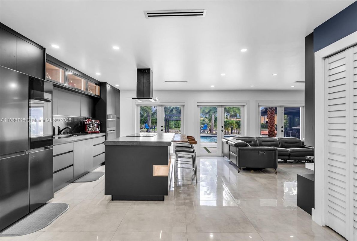 Interior, Kitchen, Living room, Recessed Lighting