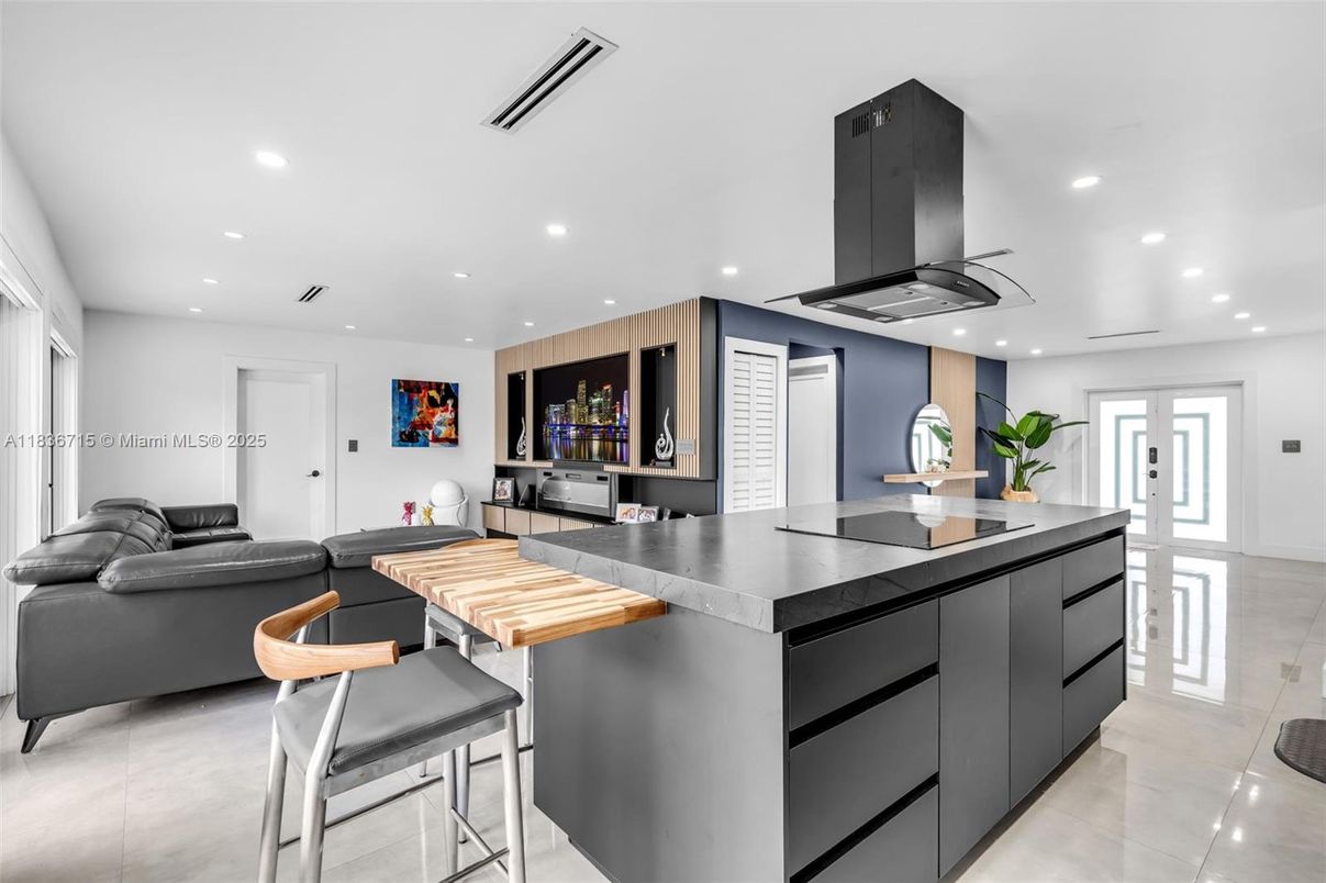 Interior, Kitchen, Living room, Recessed Lighting