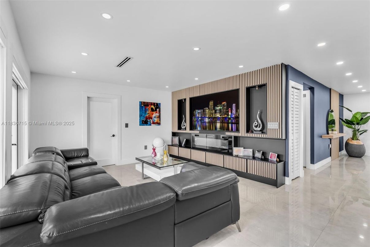 Interior, Living room, Recessed Lighting