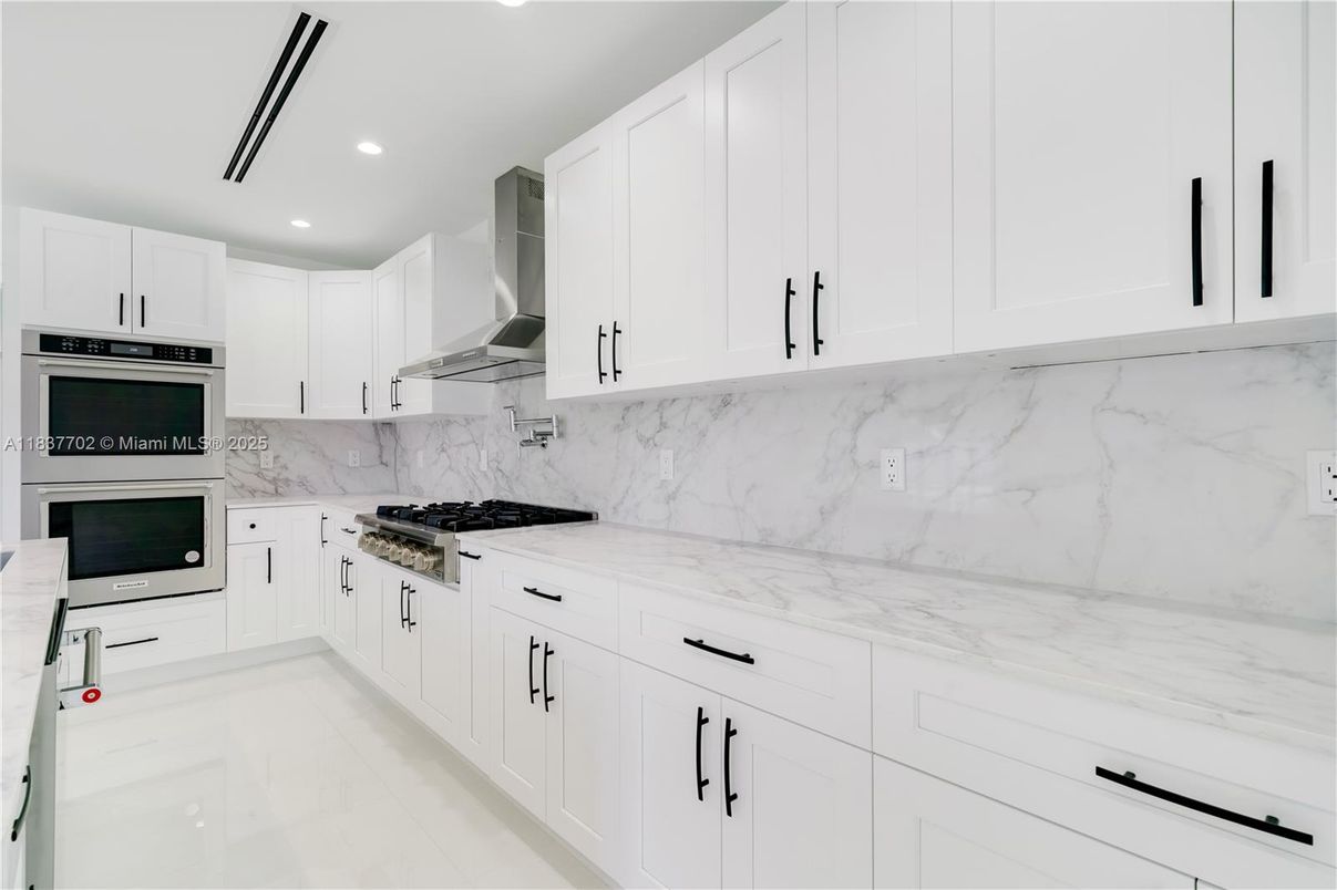 Interior, Kitchen, Marble, Marble Walls, Recessed Lighting