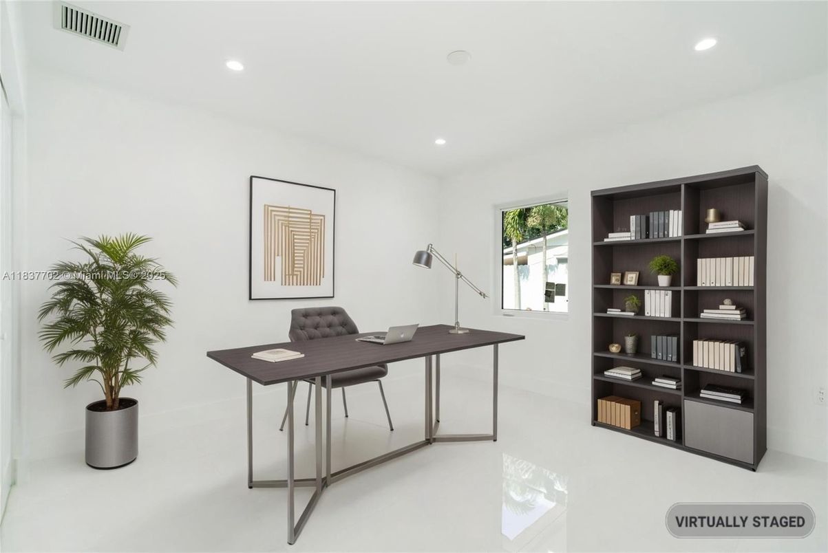 Home Office, Interior, Recessed Lighting