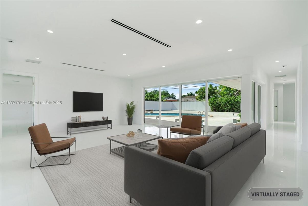 Interior, Living room, Recessed Lighting